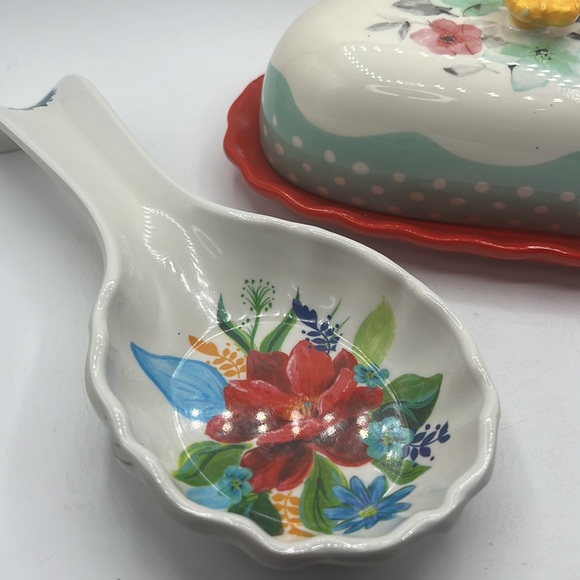The Pioneer Woman Butter Dish & Spoon Rest - Picture 2 of 4